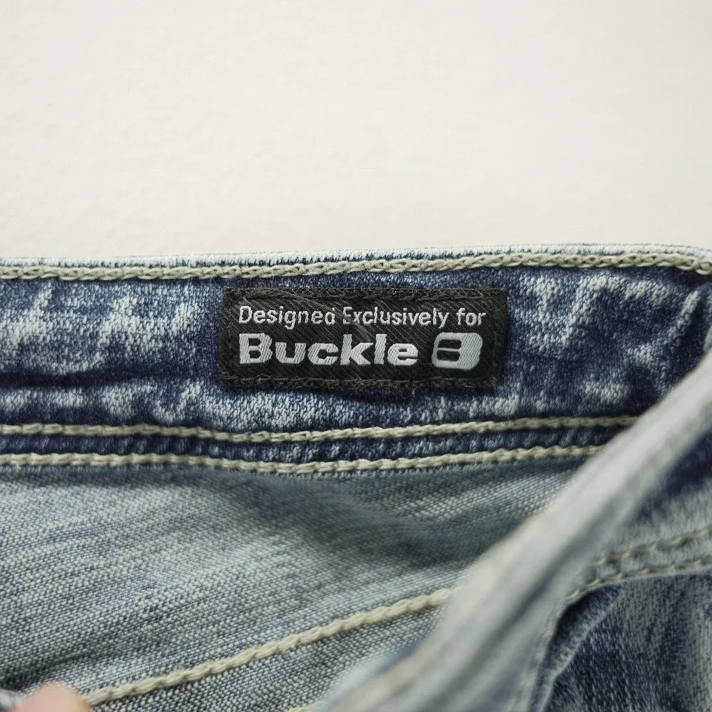 Salvage Mayhem Straight Regular‎ Fit Light Wash Jeans Buckle Exclusive 31x32